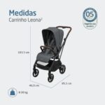 Carrinho de Bebê Maxi-Cosi Leona² Twilic Graphite com rodas grandes, suspensão e fechamento com uma mão - Imagem 6