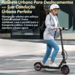 Patinete Elétrico Adulto 550W com 37 km de autonomia, suspensão dianteira e app inteligente para mais conforto e segurança. - Imagem 7