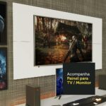Mesa para Computador Gamer Madesa 9409 e Painel para TV até 50 Polegadas Branco: mais espaço e versatilidade para estudo ou trabalho. - Imagem 5