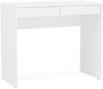 Escrivaninha Tijuca Branco Politorno: funcional, compacta e com 2 gavetas para organizar seu home office com estilo. - Imagem 4