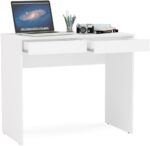 Escrivaninha Tijuca Branco Politorno: funcional, compacta e com 2 gavetas para organizar seu home office com estilo. - Imagem 5