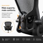 Cadeira de Escritório Ergonômica Reclinável: conforto, suporte lombar e ajuste ideal para home office e gamer - Imagem 8