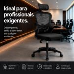 Cadeira de Escritório Ergonômica Reclinável: conforto, suporte lombar e ajuste ideal para home office e gamer - Imagem 11