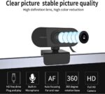 Webcam 1080P com microfone e capa de privacidade: imagem HD nítida, áudio claro e plug and play para chamadas e streaming. - Imagem 3
