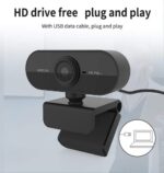 Webcam 1080P com microfone e capa de privacidade: imagem HD nítida, áudio claro e plug and play para chamadas e streaming. - Imagem 4