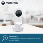 Babá Eletrônica VM34 Motorola com tela 4.3, visão noturna, áudio bidirecional e zoom para monitorar seu bebê com segurança. - Imagem 7