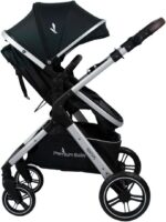 Carrinho Travel System Kansas Silver Preto: conforto desde o nascimento, fechamento compacto e rodas para todos os terrenos. - Imagem 4