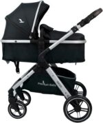 Carrinho Travel System Kansas Silver Preto: conforto desde o nascimento, fechamento compacto e rodas para todos os terrenos. - Imagem 5