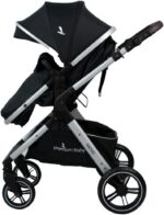 Carrinho Travel System Kansas Silver Preto: conforto desde o nascimento, fechamento compacto e rodas para todos os terrenos. - Imagem 6