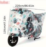 Capa de scooter elétrica girassol 220x120 cm impermeável, protege contra chuva, poeira e manchas para bikes, scooters e motos - Imagem 4