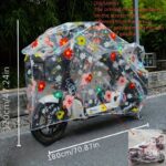 Capa de scooter elétrica girassol 220x120 cm impermeável, protege contra chuva, poeira e manchas para bikes, scooters e motos - Imagem 6