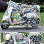 Capa de scooter elétrica girassol 220x120 cm impermeável, protege contra chuva, poeira e manchas para bikes, scooters e motos - Imagem 7