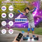 Hoverboard Adulto e Infantil 350W: todo terreno, Bluetooth, LED, até 100kg e autonomia de 10-15km. - Imagem 7