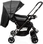 Cosco Kids Travel System Reverse Preto Rajado: conforto e praticidade com bebê conforto, assento reclinável e alça reversa até 15 kg - Imagem 3