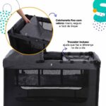 Berço Cosco Kids Happy Preto Mescla: 2 em 1 com mosquiteiro, ajuste em 2 alturas e conforto seguro para o bebê. - Imagem 5