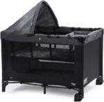 Berço Cosco Kids Happy Preto Mescla: 2 em 1 com mosquiteiro, ajuste em 2 alturas e conforto seguro para o bebê. - Imagem 12