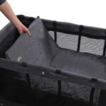 Berço Cosco Kids Happy Preto Mescla: 2 em 1 com mosquiteiro, ajuste em 2 alturas e conforto seguro para o bebê. - Imagem 17
