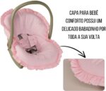 Capa para Bebê Conforto Poá com Protetor de Cinto: conforto, proteção e fácil lavagem para bebê menina e menino. - Imagem 7