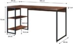 Escrivaninha com Estante Baixa Dynamica 1,50m: mais organização, 2 prateleiras e design preto para seu home office. - Imagem 3