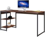 Escrivaninha com Estante Baixa Dynamica 1,50m: mais organização, 2 prateleiras e design preto para seu home office. - Imagem 6
