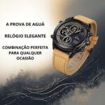 Relógio Masculino Elegante de Pulso Social com design moderno, analógico e digital, ideal para um visual sofisticado e impactante. - Imagem 3