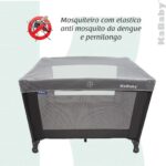 Berço Portátil Infantil Cercado Desmontável Adventure KaBaby: praticidade, proteção e mosquiteiro para o bebê em casa ou viagens - Imagem 8