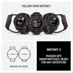 Garmin Instinct 3 Solar 45mm: relógio com GPS e monitor cardíaco de pulso para treinos e aventuras ao ar livre. - Imagem 7