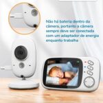 Babá Eletrônica com Câmera, Tela 3.2", Visão Noturna e Áudio Bidirecional para Monitorar seu Bebê com Segurança - Imagem 7