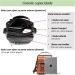 Bolsa de Ombro Masculina em Couro para trabalho e dia a dia, com estilo executivo e casual aliado à praticidade. - Imagem 3
