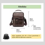 Bolsa de Ombro Masculina em Couro para trabalho e dia a dia, com estilo executivo e casual aliado à praticidade. - Imagem 4