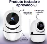 Câmera Babá Eletrônica Wi-Fi Full HD 1080p com visão 360°, áudio bidirecional e alerta de movimento para mais segurança no celular - Imagem 4
