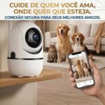 Câmera Babá Eletrônica Wi-Fi Full HD 1080p com visão 360°, áudio bidirecional e alerta de movimento para mais segurança no celular - Imagem 5