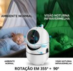Câmera Babá Eletrônica Wi-Fi Full HD 1080p com visão 360°, áudio bidirecional e alerta de movimento para mais segurança no celular - Imagem 6