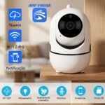 Câmera Babá Eletrônica Wi-Fi Full HD 1080p com visão 360°, áudio bidirecional e alerta de movimento para mais segurança no celular - Imagem 7