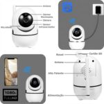 Câmera Babá Eletrônica Wi-Fi Full HD 1080p com visão 360°, áudio bidirecional e alerta de movimento para mais segurança no celular - Imagem 8
