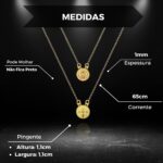 Escapulário São Bento Dourado em Aço Inox 316, durável e elegante, ideal para presente masculino e feminino. - Imagem 5