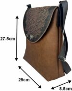 Bolsa Feminina Transversal Média Café Magicc B-230: estilo e praticidade para o dia a dia - Imagem 7