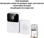 Campainha residencial Wi-Fi com câmera, áudio e visão noturna para monitorar e atender pelo celular - Imagem 6