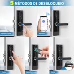 Fechadura Eletrônica Biométrica com Câmera Wi-Fi e Tuya App: segurança, acesso rápido e controle remoto inteligente. - Imagem 4