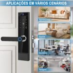 Fechadura Eletrônica Biométrica com Câmera Wi-Fi e Tuya App: segurança, acesso rápido e controle remoto inteligente. - Imagem 8