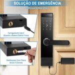 Fechadura Eletrônica Biométrica com Câmera Wi-Fi e Tuya App: segurança, acesso rápido e controle remoto inteligente. - Imagem 9