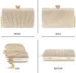 Bolsa Clutch Festa Feminina Dourada com Correntes Removíveis, elegante e versátil para usar na mão, ombro ou transversal. - Imagem 8