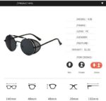 Óculos de Sol Steampunk Retrô LukeSports com proteção UV400 e design redondo em metal para estilo e proteção lateral. - Imagem 5