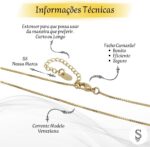 Colar corrente com letra inicial banhado a ouro 18k: pingente personalizado e elegante para mulheres. - Imagem 6