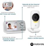 Babá Eletrônica VM482ANXL Motorola: monitor sem fio com vídeo, zoom e visão noturna para segurança total do bebê - Imagem 3