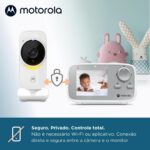 Babá Eletrônica VM482ANXL Motorola: monitor sem fio com vídeo, zoom e visão noturna para segurança total do bebê - Imagem 5
