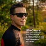 Óculos de Sol Esportivo Masculino UV400 JustGoFit: proteção e conforto para corrida com estilo espelhado. - Imagem 5