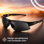 Óculos de Sol Esportivo Masculino UV400 JustGoFit: proteção e conforto para corrida com estilo espelhado. - Imagem 6