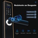 Fechadura Eletronica Inteligente Biométrica com app Wi‑Fi, 8 acessos e alarme anti-arrombamento para máxima segurança. - Imagem 6