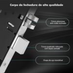 Fechadura Eletronica Inteligente Biométrica com app Wi‑Fi, 8 acessos e alarme anti-arrombamento para máxima segurança. - Imagem 7